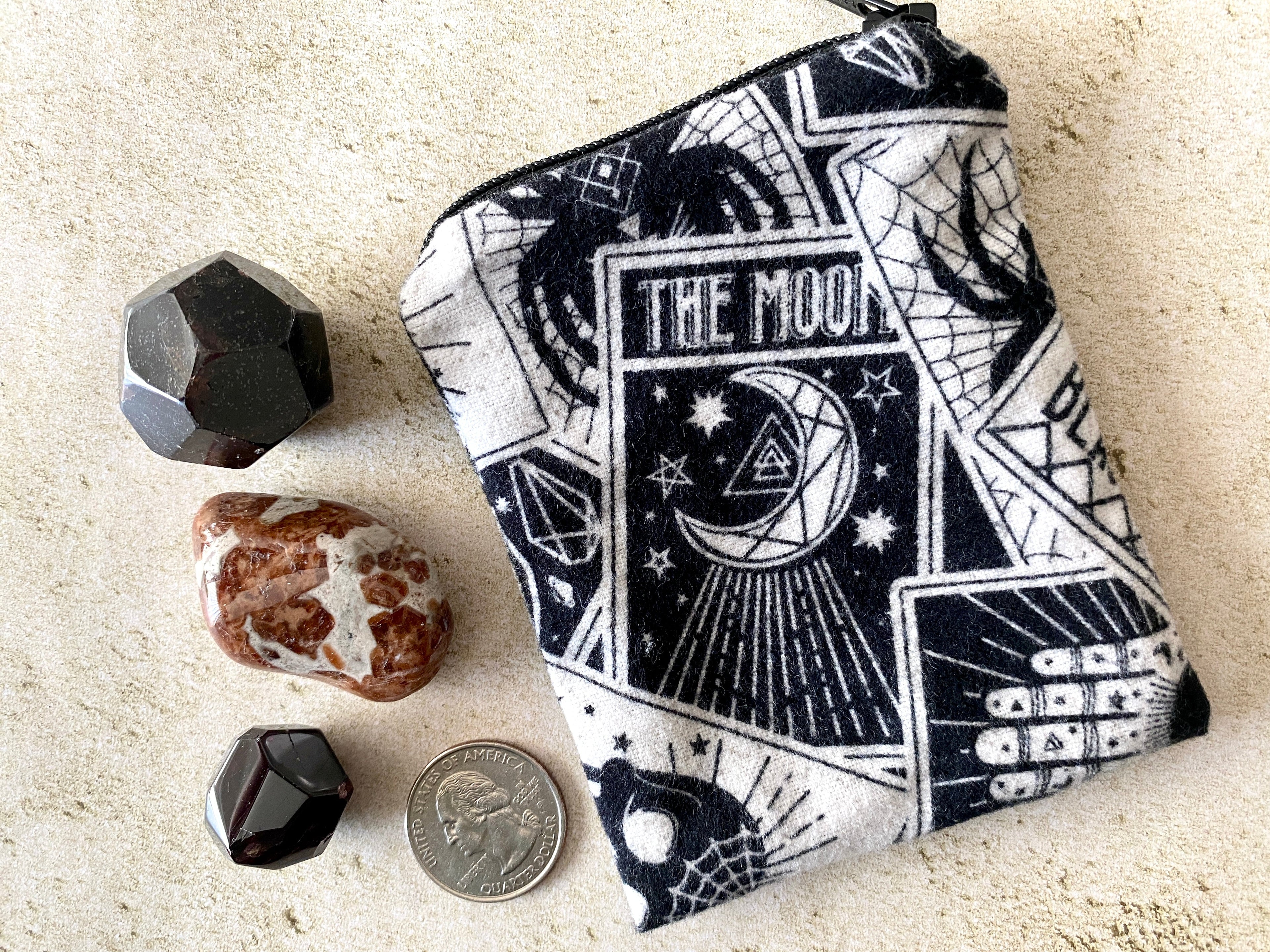 Witchy Mojo Bag – Flannel Crystal Pouch for Runes, Pendulums & Witchy Accessories